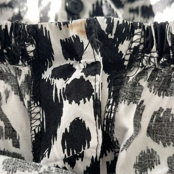 Lane Bryant SZ 14/16 Button-Up Top Floral Puff Sleeves Collared Square Neck - Picture 7 of 10